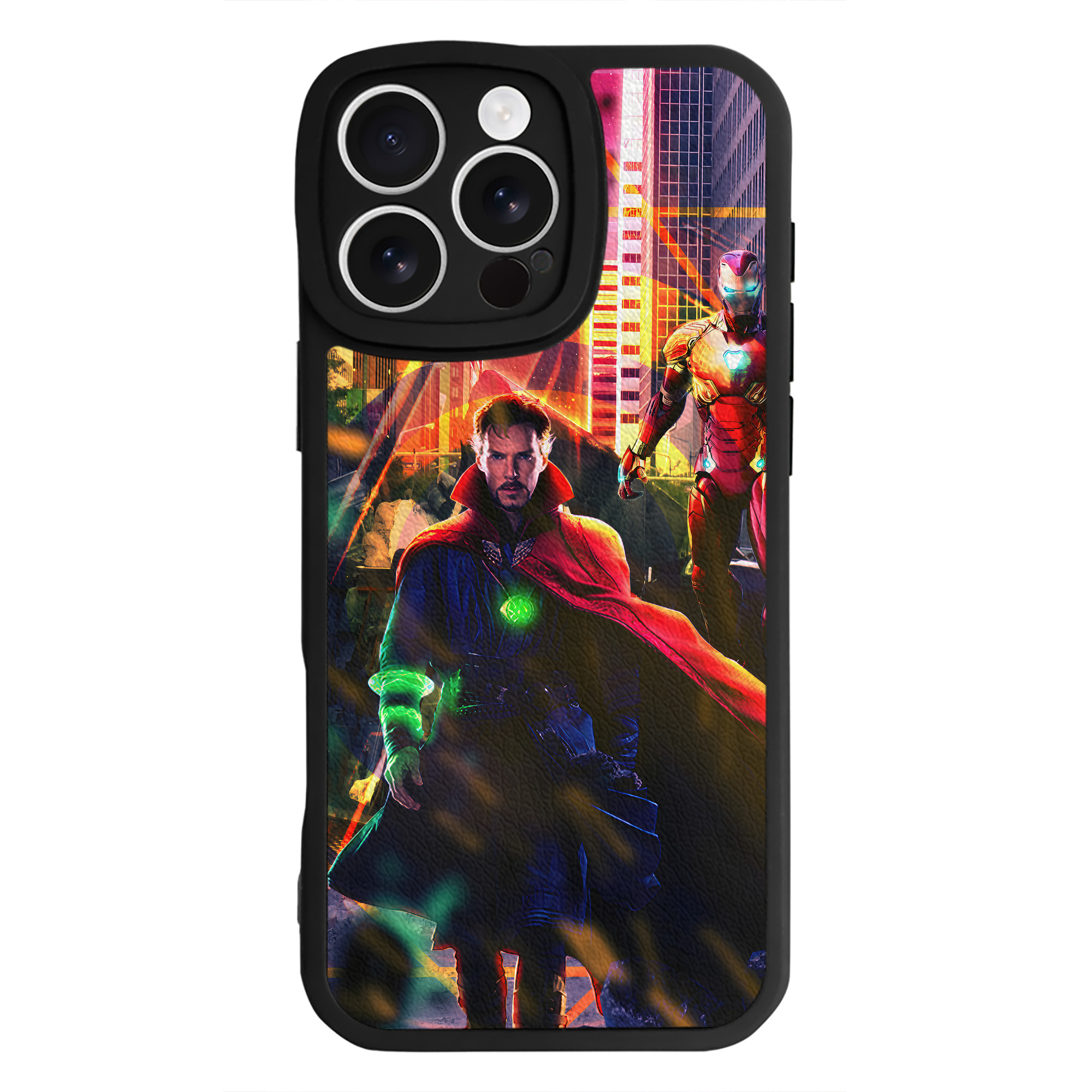 （画像用） アベンジャーズ The Avengers 【iPhone 16シリーズ対応】シリコンスマホケース（レザー調） 材質：シリコン